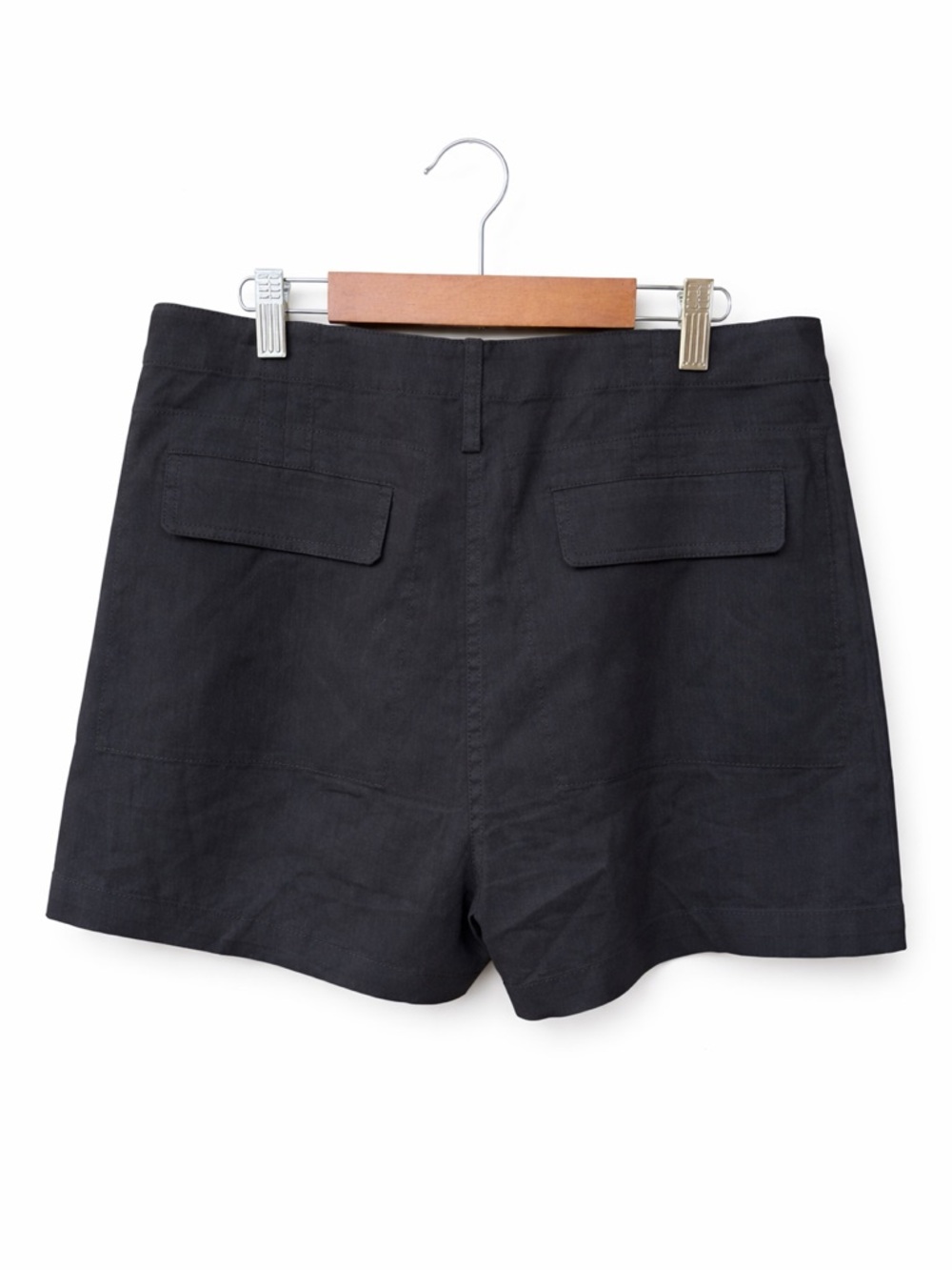 Theory Linen Shorts Black size 8 - Picture 2 of 5